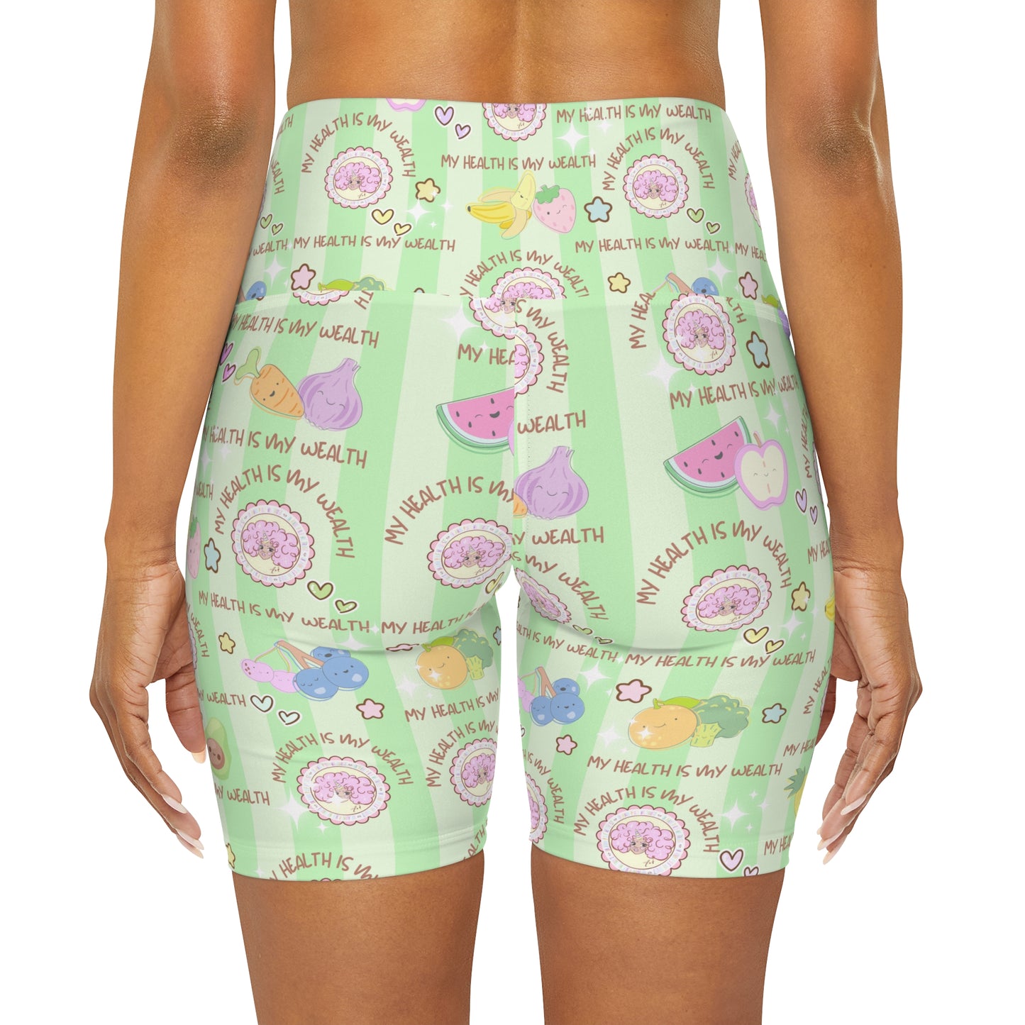 High Waisted Yoga Shorts (AOP) health