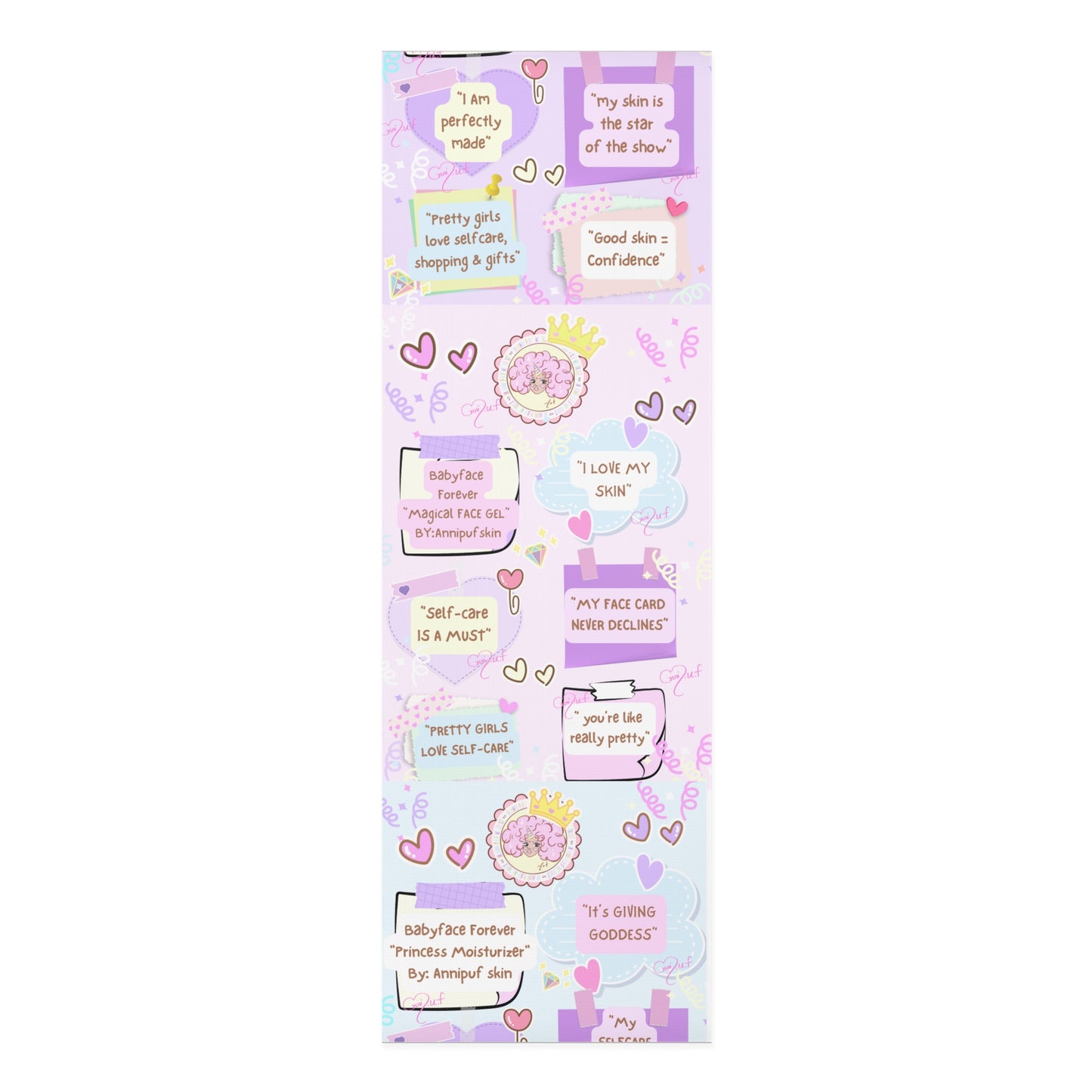 Annipuf Self-love Daily Affirmations Foam Yoga Mat(Health)