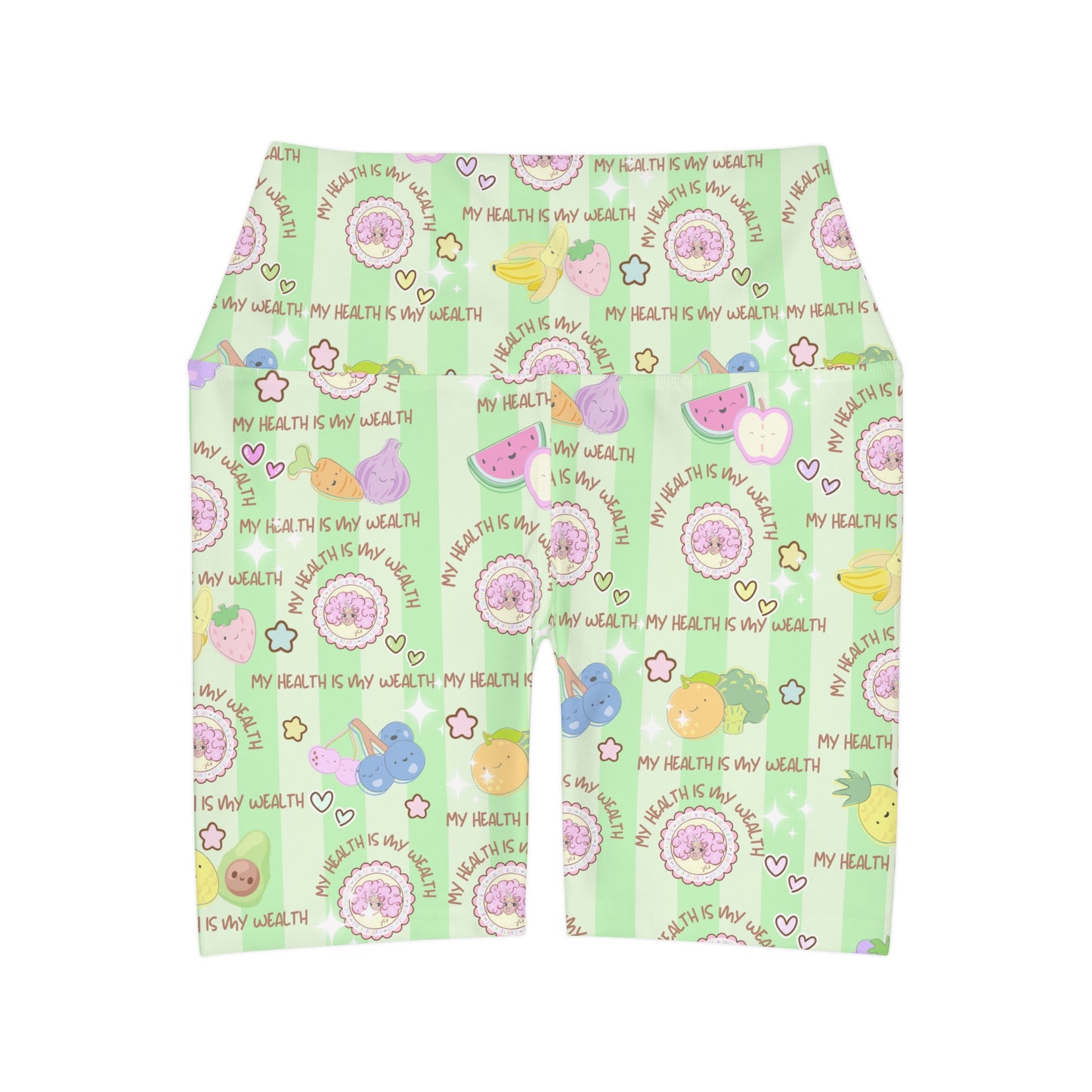 High Waisted Yoga Shorts (AOP) health