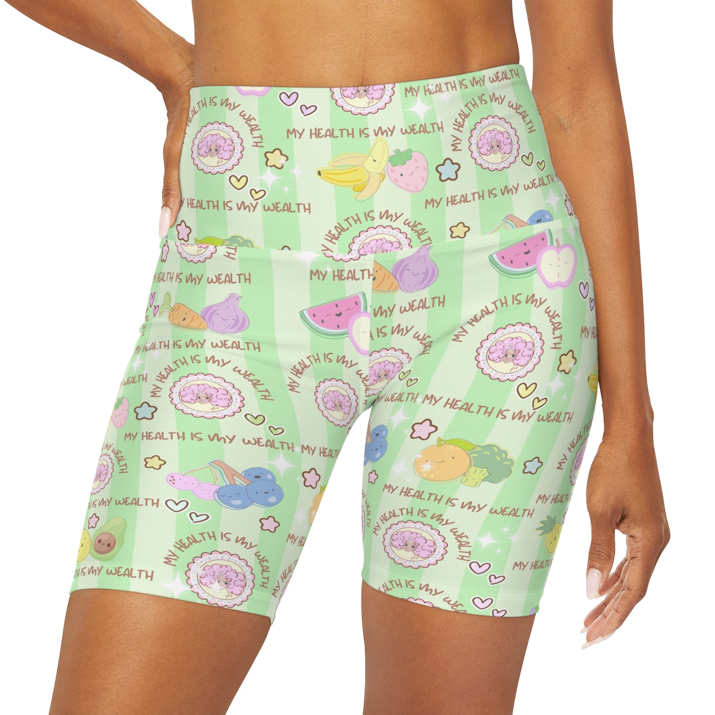 High Waisted Yoga Shorts (AOP) health