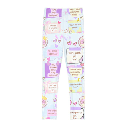 workout girl Youth Full-Length Leggings (AOP) health/gift