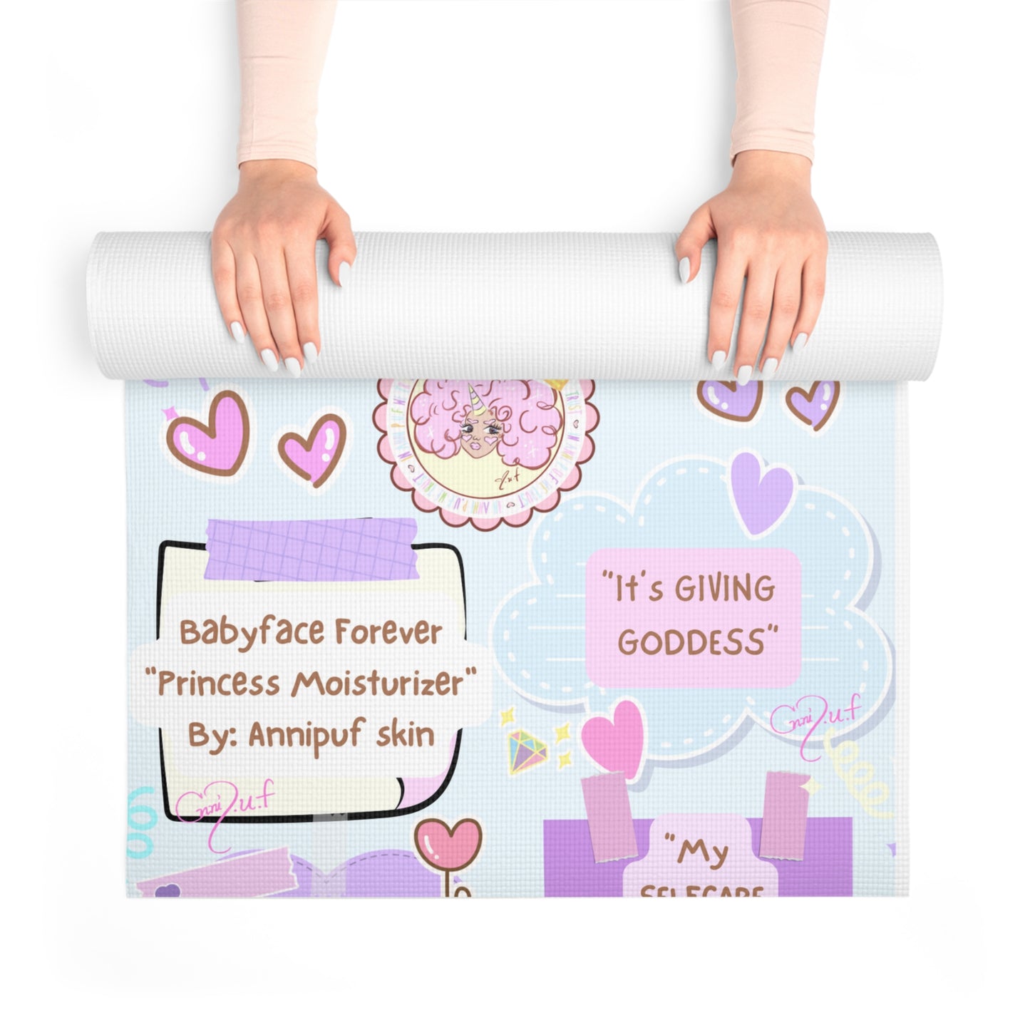Annipuf Self-love Daily Affirmations Foam Yoga Mat(Health)