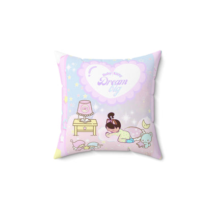 Sweet Dreams Polyester Square Pillow (baby lupita kitty )