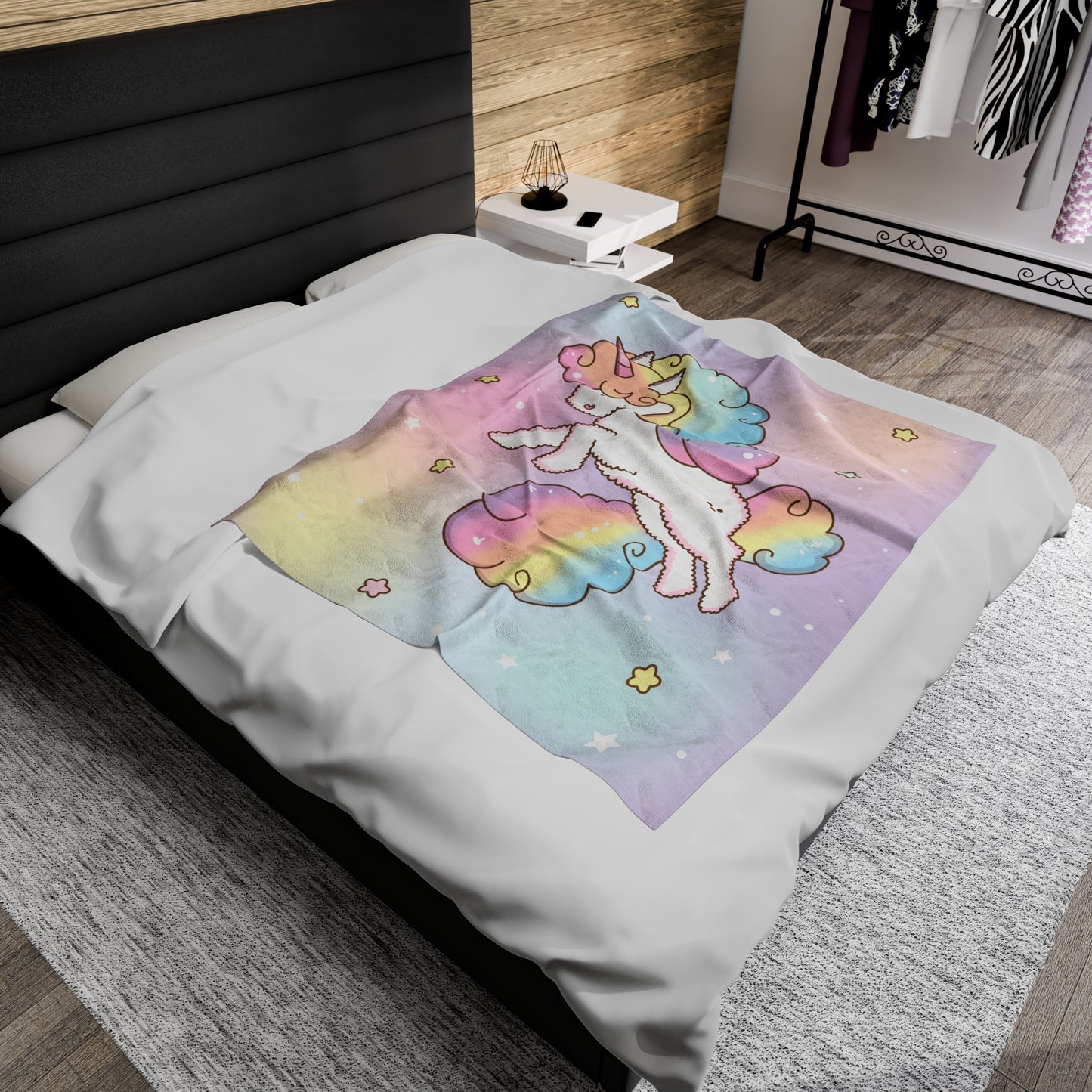 Velveteen Plush Blanket (LULOVE THE UNICORN) Annipuf Baby