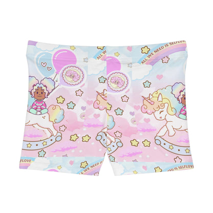lulu the unicorn Women's Shorts (AOP)