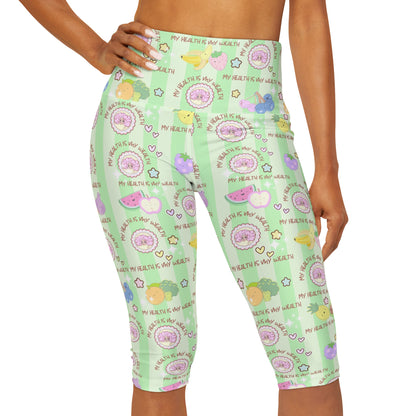 eat health Yoga Capri Leggings (AOP) health