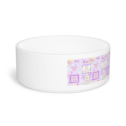 Pets need selflove too Pet Bowl w/ affirmations (pet gifts)