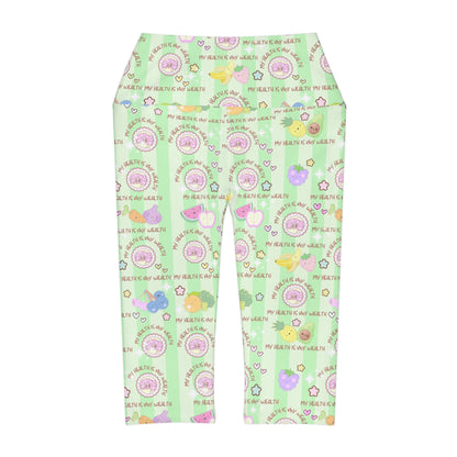 eat health Yoga Capri Leggings (AOP) health