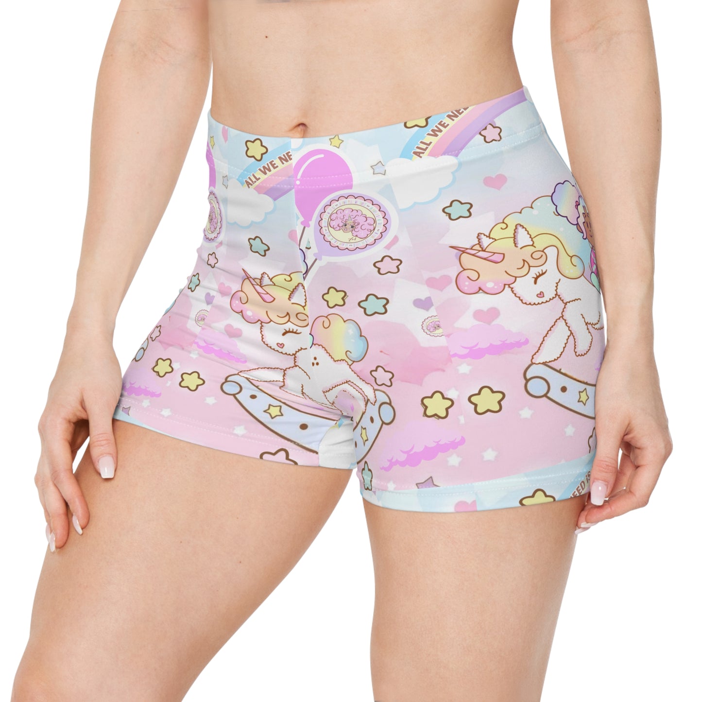 lulu the unicorn Women's Shorts (AOP)