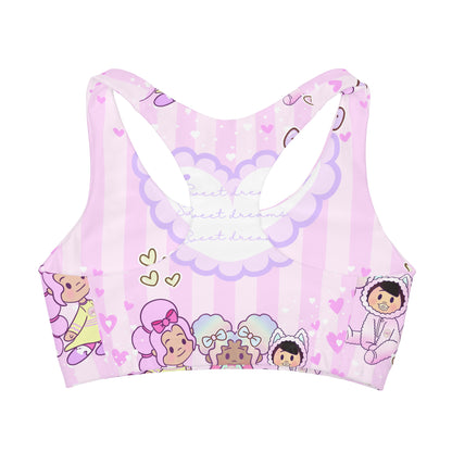 super kawaii Girls' Double Lined Seamless Sports Bra (AOP) health