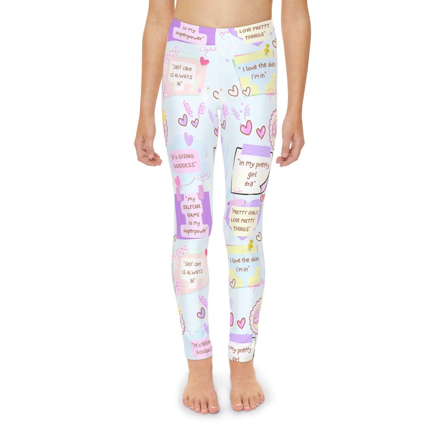 workout girl Youth Full-Length Leggings (AOP) health/gift