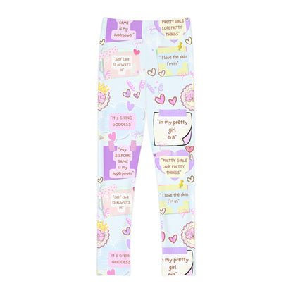 workout girl Youth Full-Length Leggings (AOP) health/gift