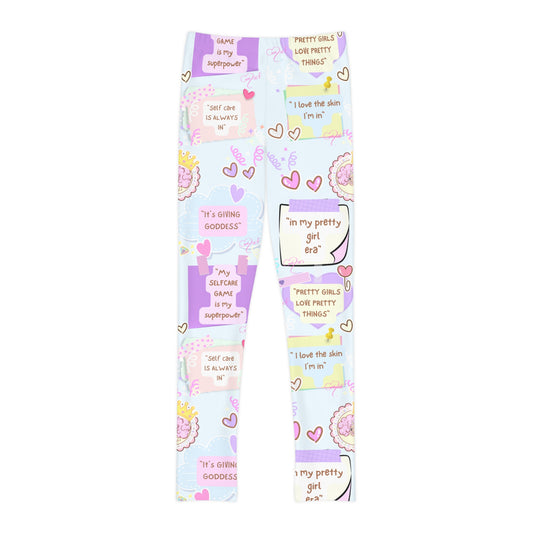 workout girl Youth Full-Length Leggings (AOP) health/gift