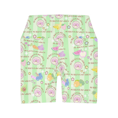 High Waisted Yoga Shorts (AOP) health