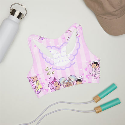 super kawaii Girls' Double Lined Seamless Sports Bra (AOP) health